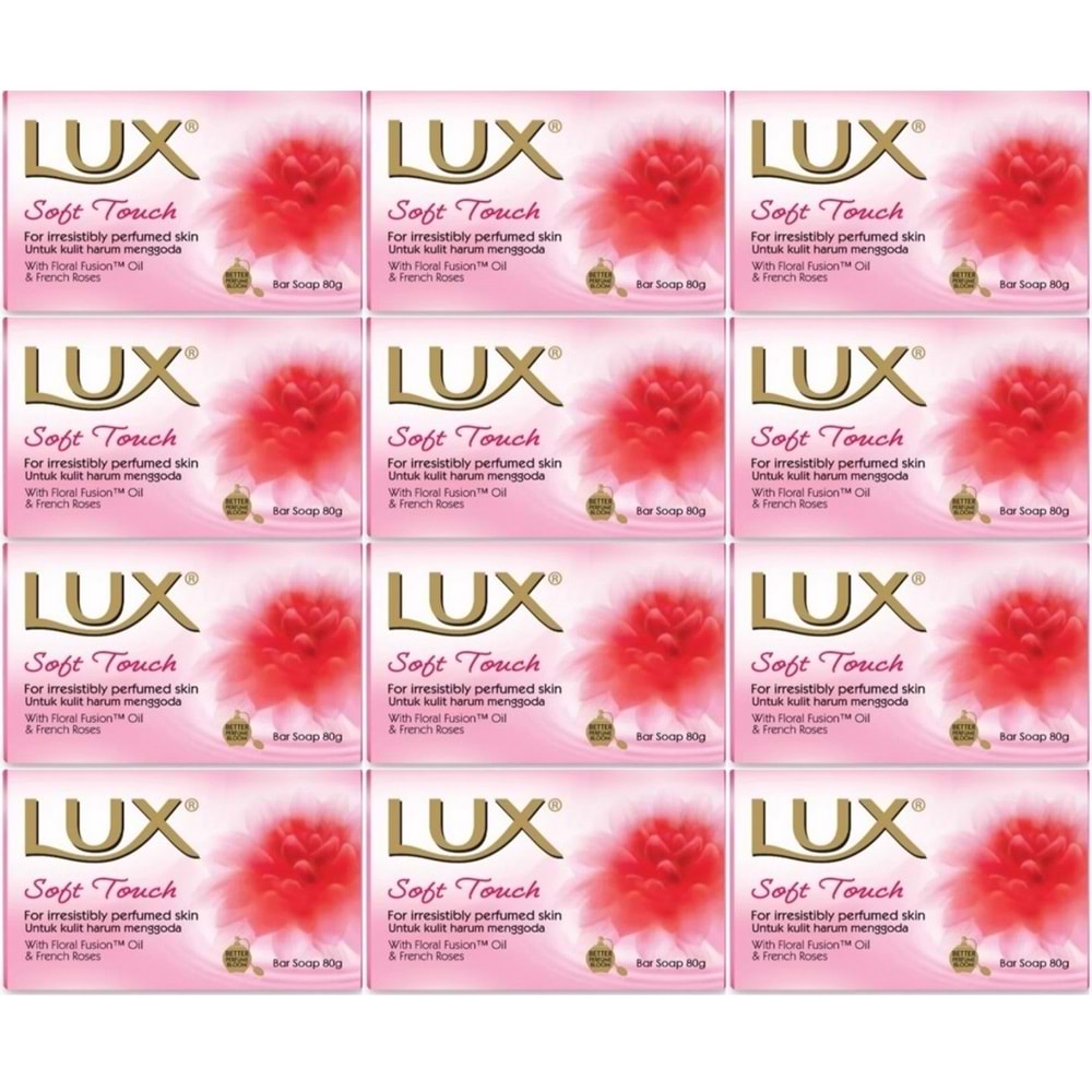 Lux Sabun 80GR Soft Touch (Yumuşak Dokunuş) (12 Li Set)