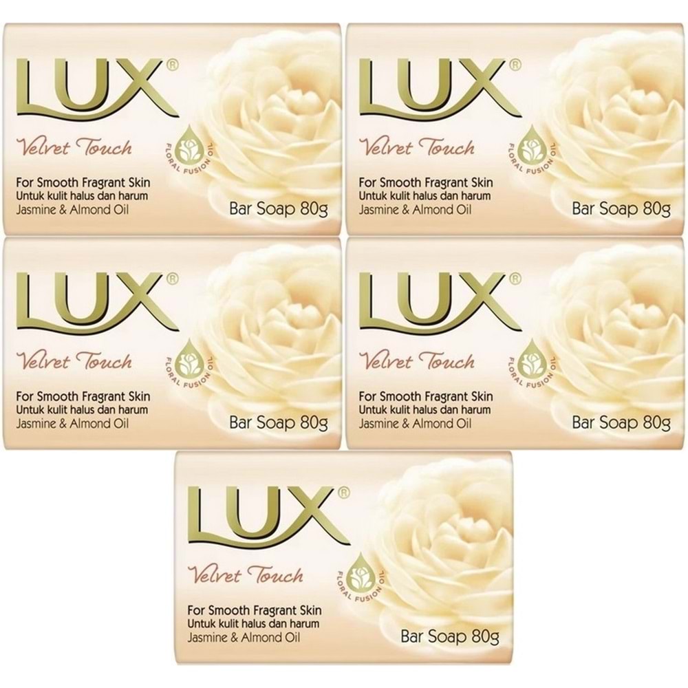 Lux Sabun 80GR Velvet Touch (Kadife Dokunuş) (5 Li Set)