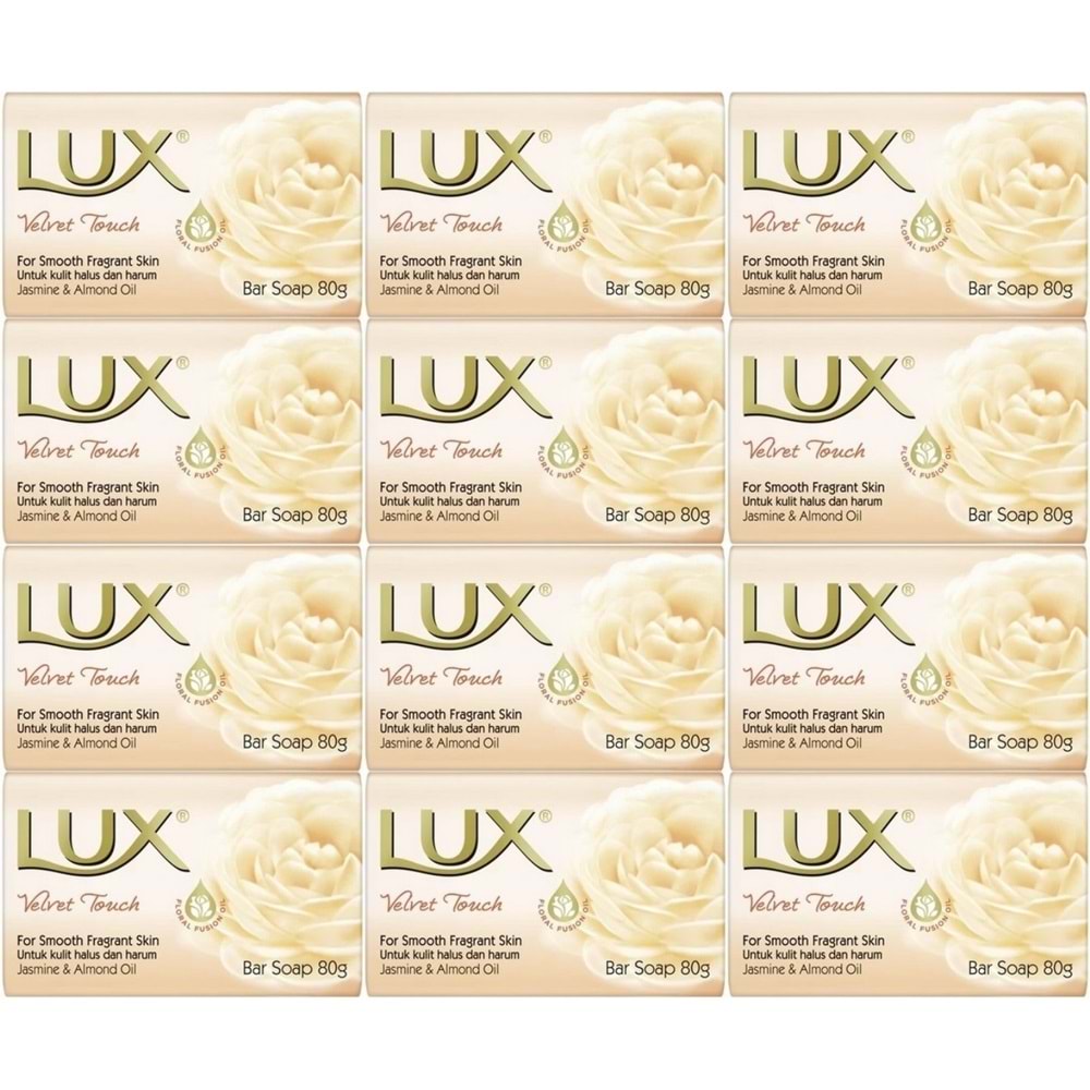 Lux Sabun 80GR Velvet Touch (Kadife Dokunuş) (12 Li Set)