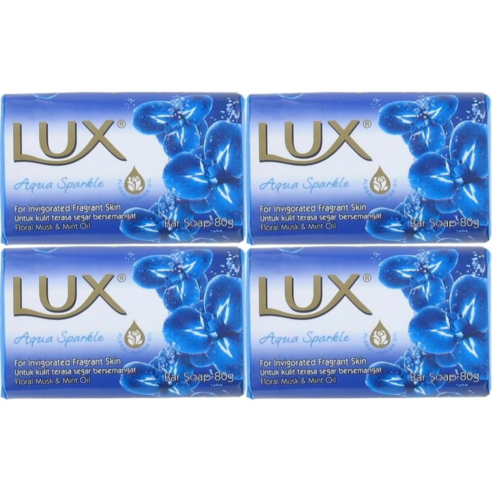 Lux Sabun 80GR Aqua Sparkle (Su Gibi Işıltı) (4 Lü Set)