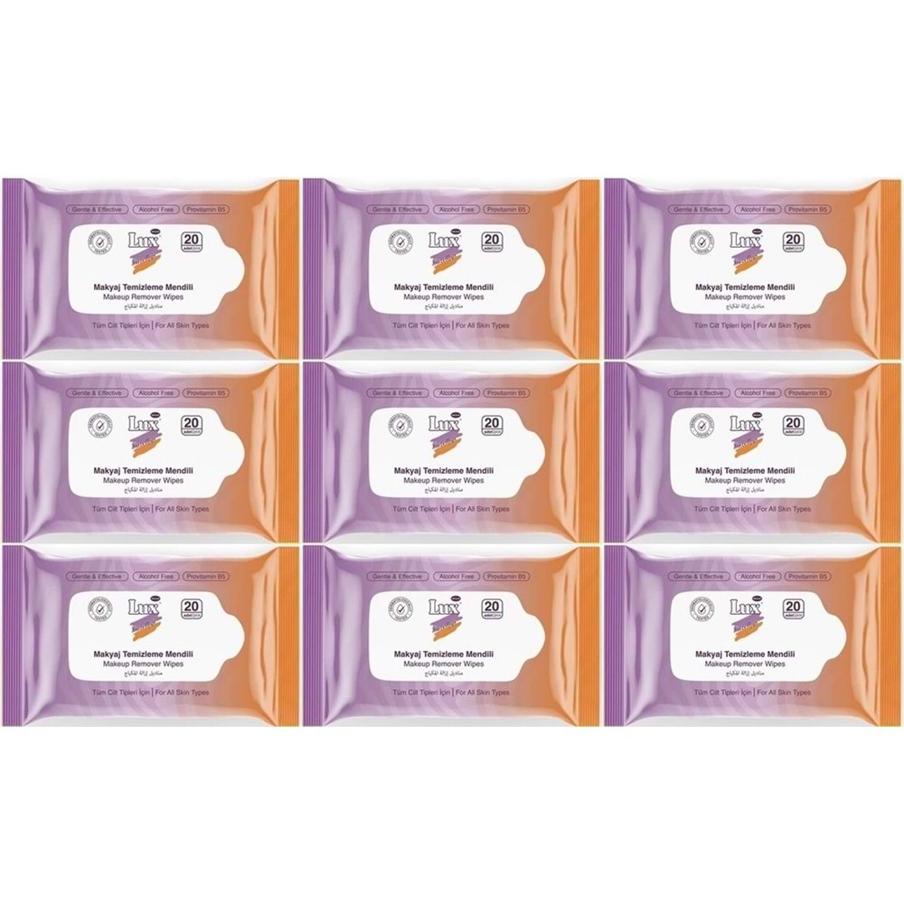 Lux Makyaj Temizleme Mendili Havlu 180 Yaprak (9PK*20)