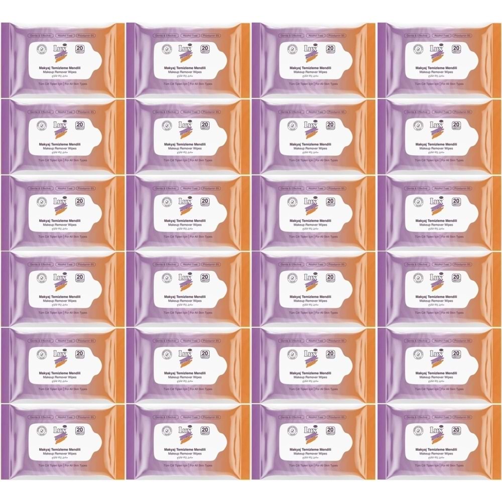 Lux Makyaj Temizleme Mendili Havlu 480 Yaprak (24PK*20)