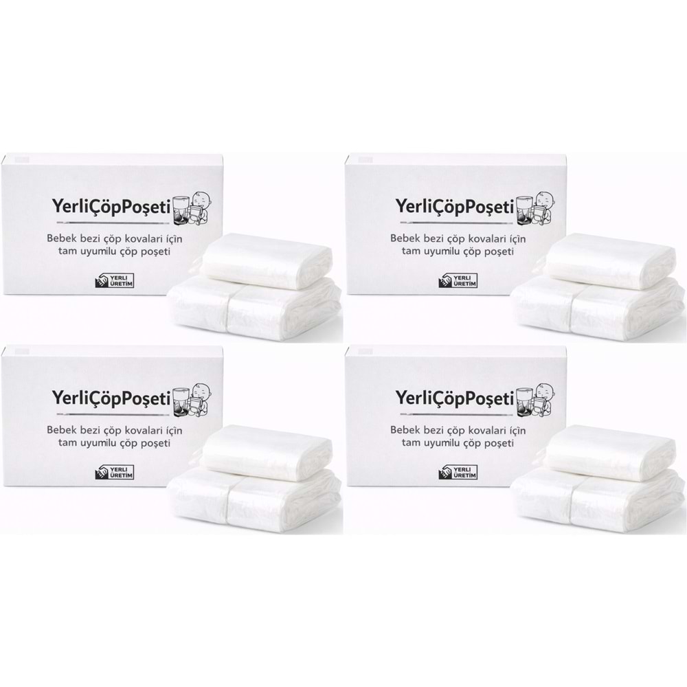 Mandaş Tommee Tippee Twist & Click Çöp Poşeti Tam Uyumlu Yerli (3 Lü Yedek Set) KOVASIZ (4 Lü Set)