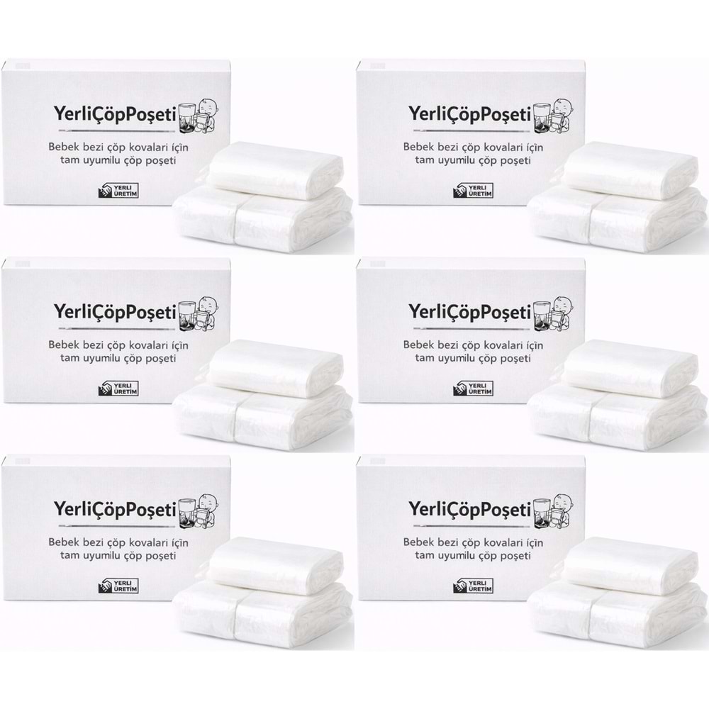 Mandaş Tommee Tippee Twist & Click Çöp Poşeti Tam Uyumlu Yerli (3 Lü Yedek Set) KOVASIZ (6 Lı Set)