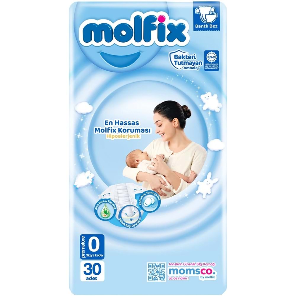 Molfix Bebek Bezi Ekonomik 0 Beden 0-3 KG Prematüre 60 Adet
