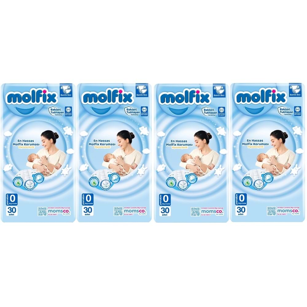 Molfix Bebek Bezi Ekonomik 0 Beden 0-3 KG Prematüre 120 Adet