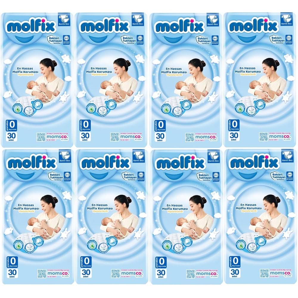 Molfix Bebek Bezi Ekonomik 0 Beden 0-3 KG Prematüre 240 Adet