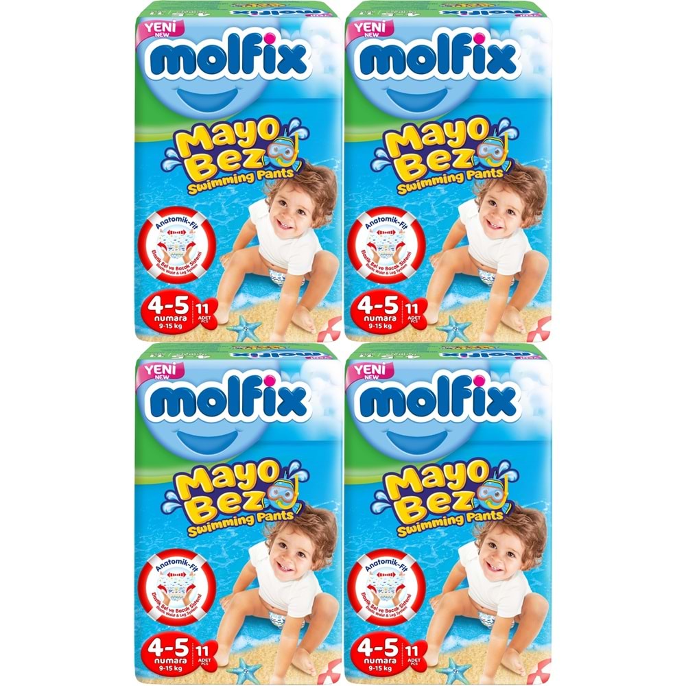 Molfix SwimminG Pants Mayo Bez Beden :4-5 9-15 KG 44 Adet