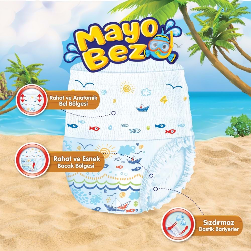 Molfix SwimminG Pants Mayo Bez Beden :4-5 9-15 KG 44 Adet