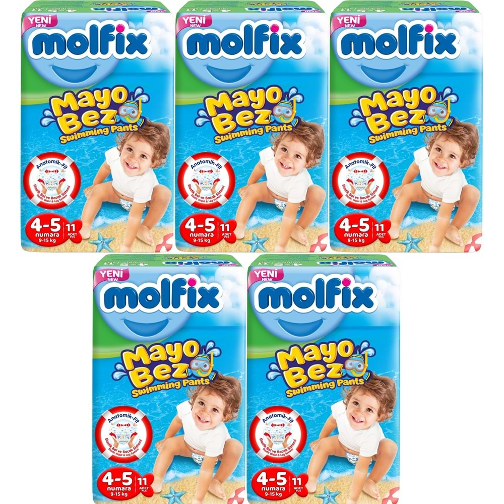Molfix SwimminG Pants Mayo Bez Beden :4-5 9-15 KG 55 Adet