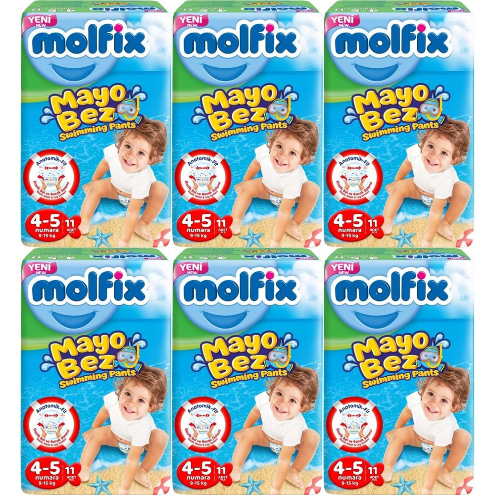 Molfix SwimminG Pants Mayo Bez Beden :4-5 9-15 KG 66 Adet