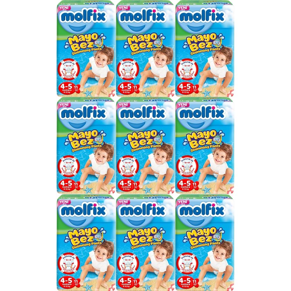 Molfix SwimminG Pants Mayo Bez Beden :4-5 9-15 KG 99 Adet