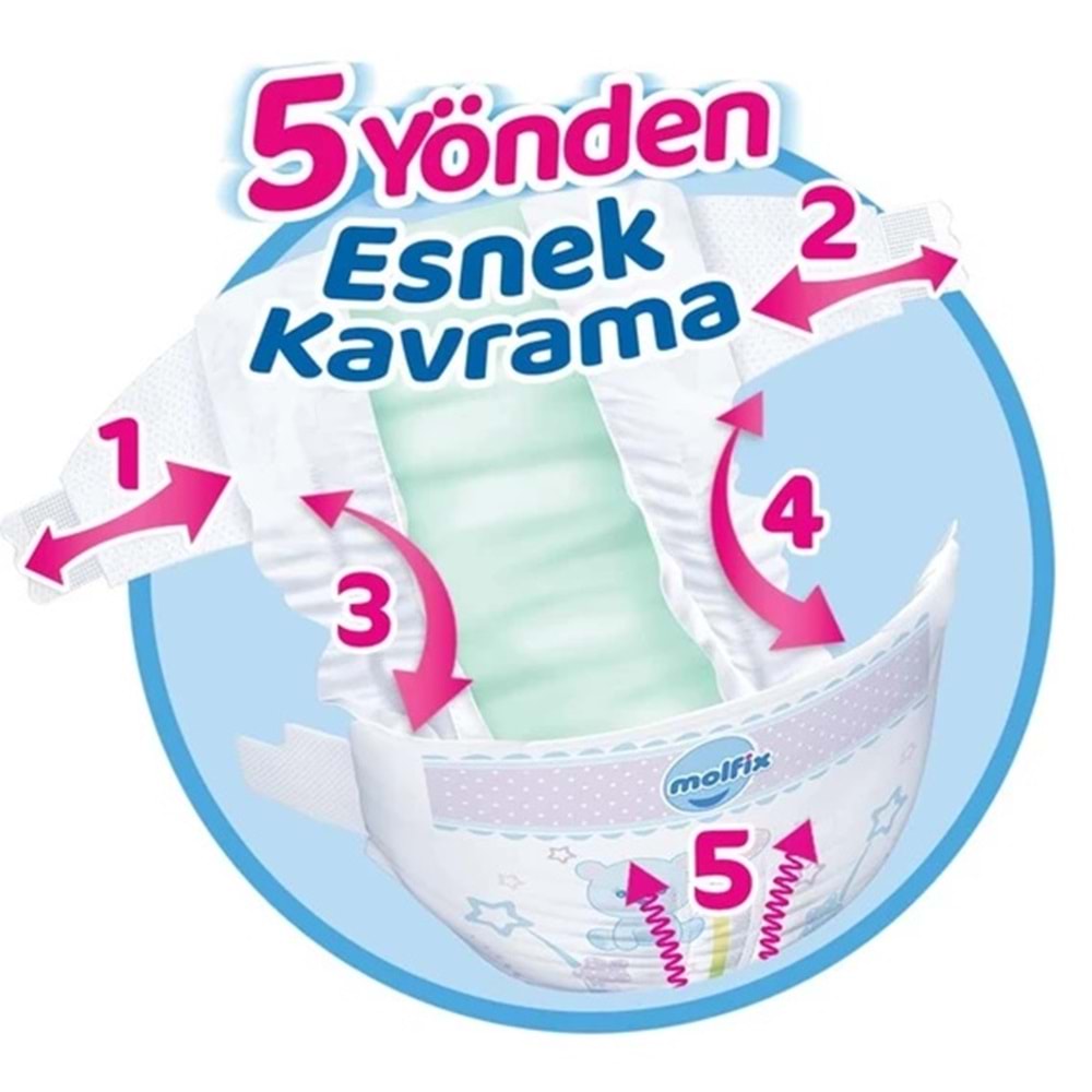 Molfix Bebek Bezi 6 Beden 15+ KG Extra Large 372 Adet Ekstra Ultra Fırsat Pk