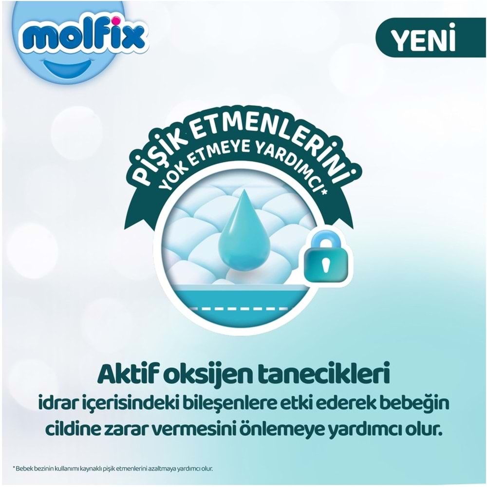 Molfix Premium Bebek Bezi 5 Beden 11-18 KG Junior 198 Adet Ultra Fırsat Pk + 6 Adet Islak Mendil