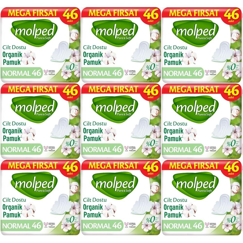 Molped Pure&Soft Hijyenik Ped Normal 414 (9PK*46) Adet Mega Pk