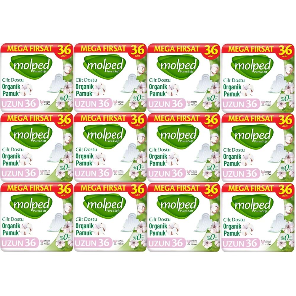 Molped Pure&Soft Hijyenik Ped Uzun 432 (12PK*36) Adet Mega Pk