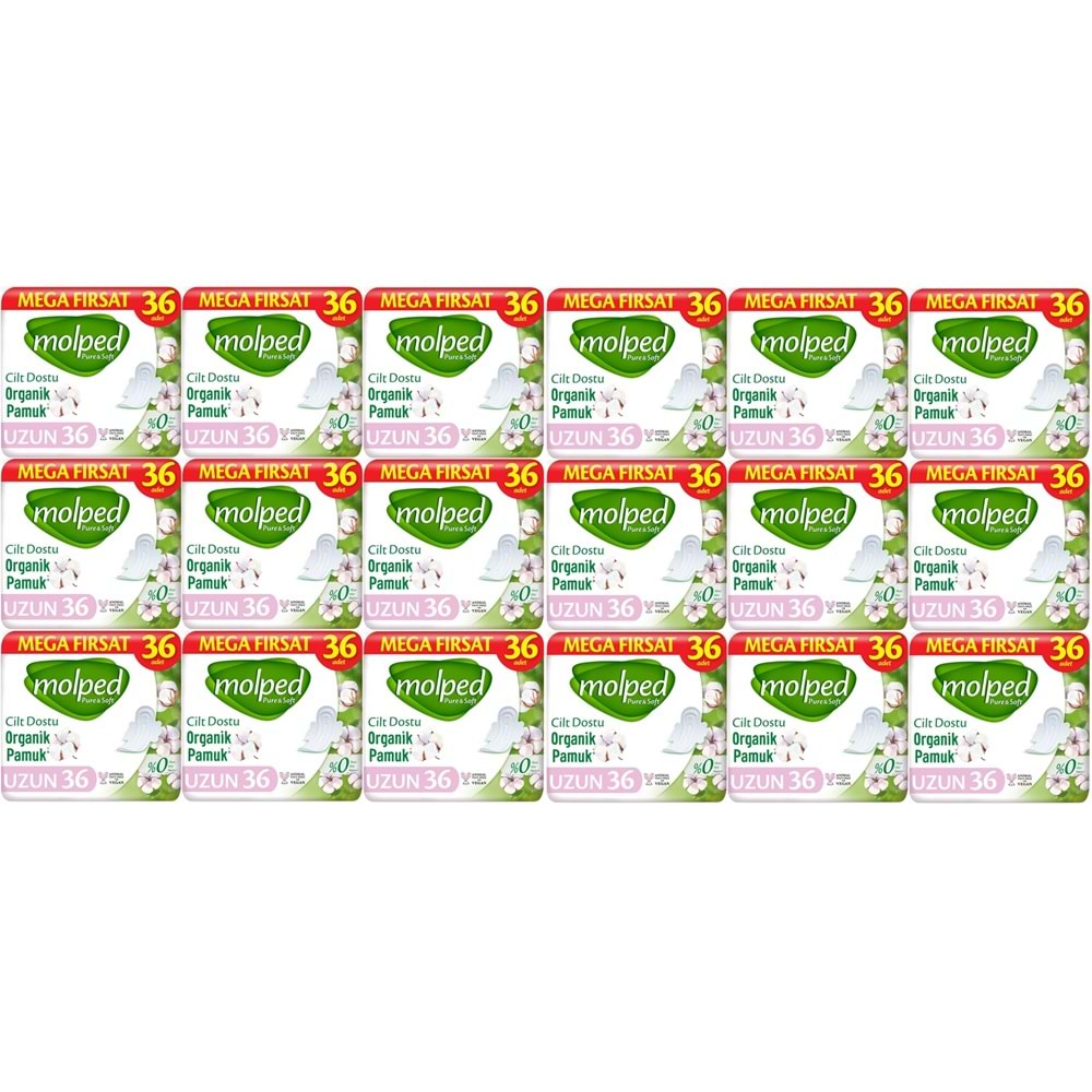 Molped Pure&Soft Hijyenik Ped Uzun 648 (18PK*36) Adet Mega Pk