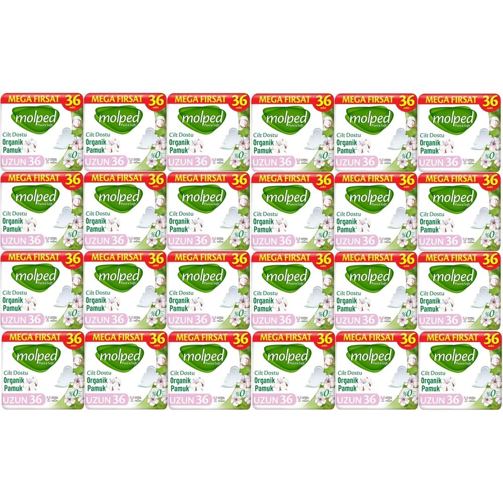 Molped Pure&Soft Hijyenik Ped Uzun 864 (24PK*36) Adet Mega Pk