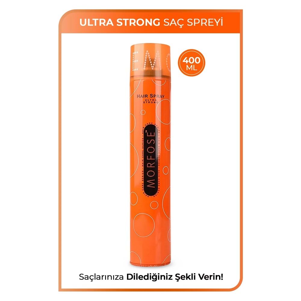 Morfose Saç Spreyi 400ML Ultra Sert (Turuncu) (4 Lü Set)