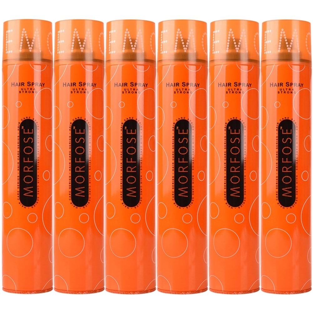 Morfose Saç Spreyi 400ML Ultra Sert (Turuncu) (6 Lı Set)