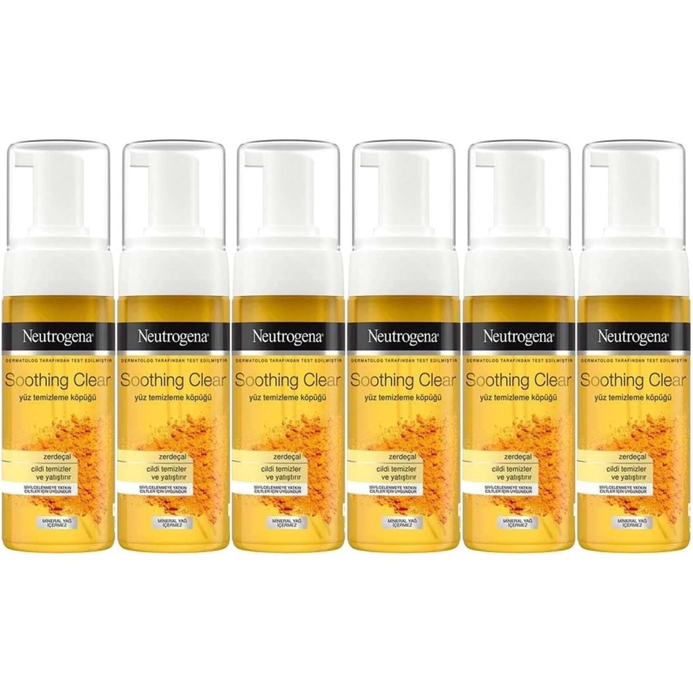 Neutrogena Soothing Clear Yüz Temizleme Köpüğü 150ML (6 Lı Set)