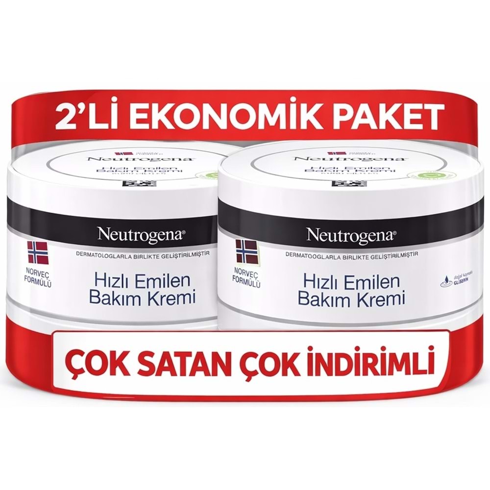 Neutrogena Norveç Formülü Hızlı Emilen Bakım Kremi 200ML+200ML 400ML Avantaj PK (6 Lı Set)