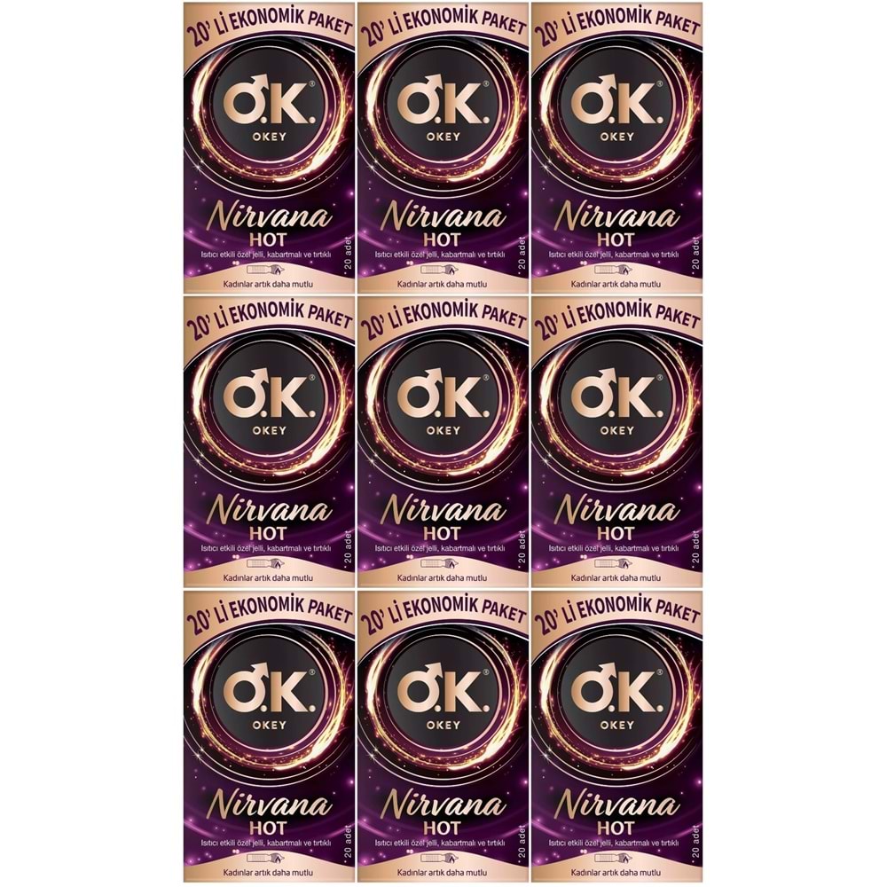 Okey Prezervatif 180 Adet Nirvana Ekonomik Pk (9PK*20)