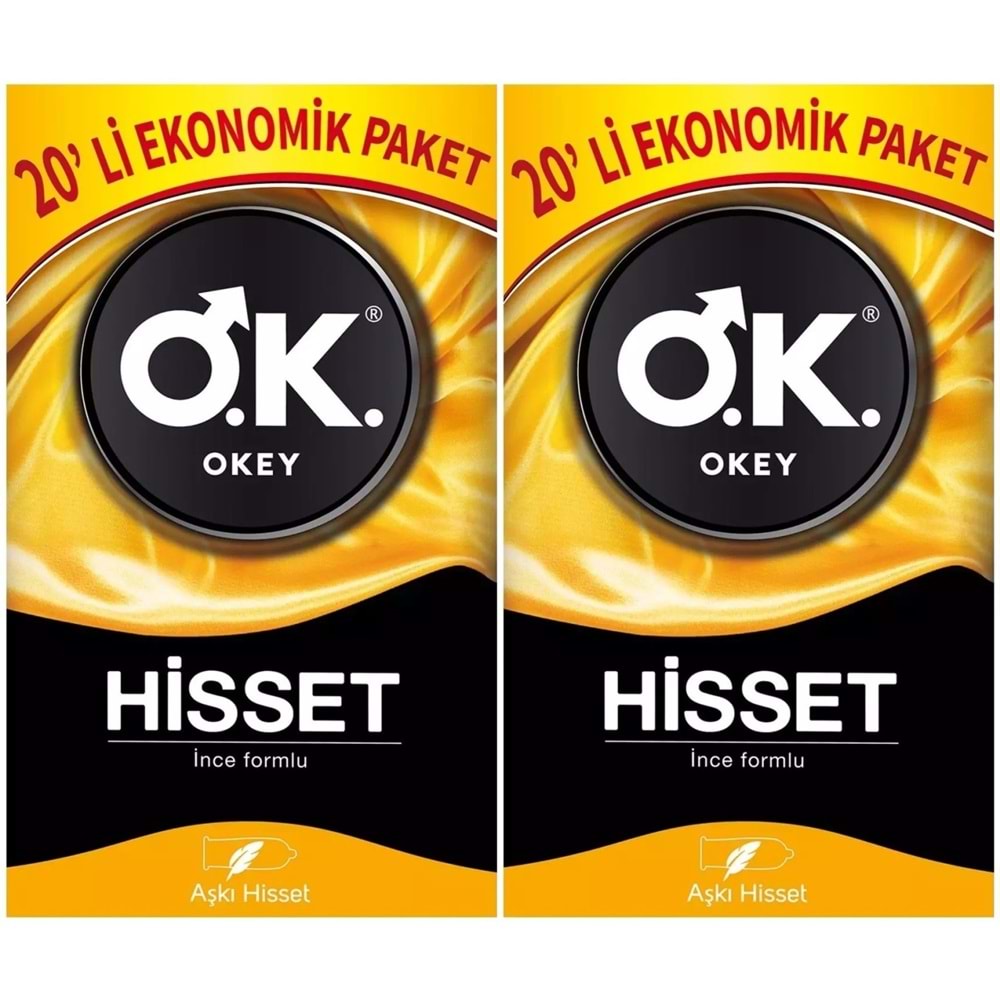 Okey Prezervatif 40 Adet Hisset Ekonomik Pk (2PK*20)