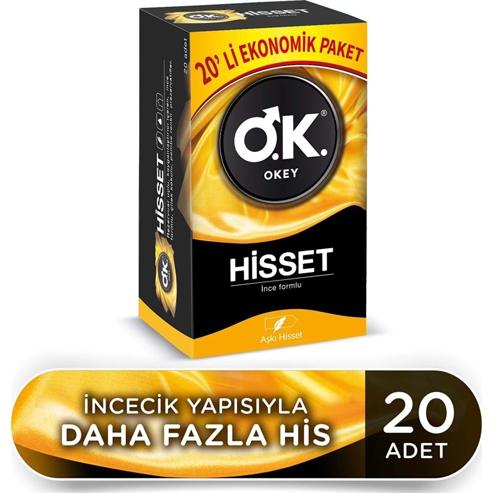Okey Prezervatif 60 Adet Hisset Ekonomik Pk (3PK*20)