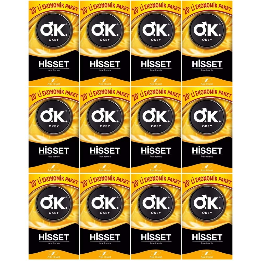 Okey Prezervatif 240 Adet Hisset Ekonomik Pk (12PK*20)