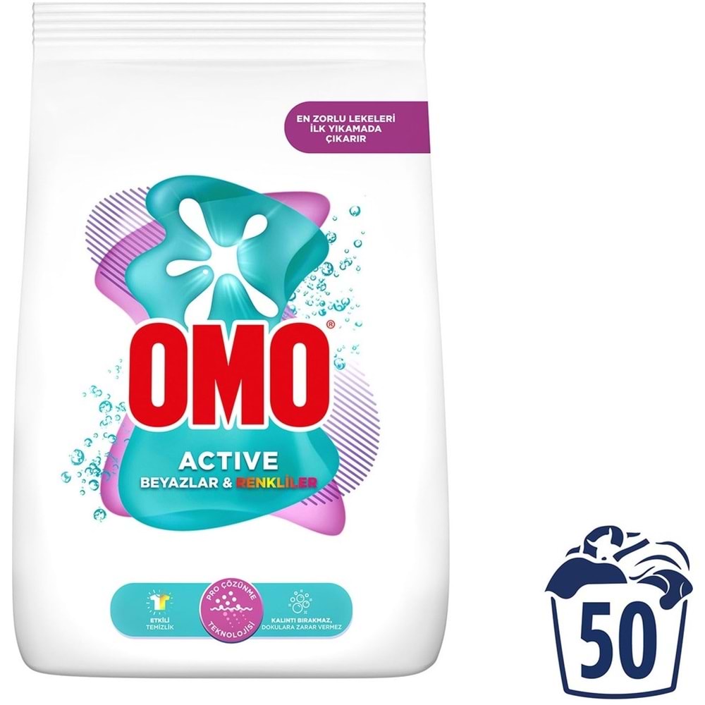 Omo Matik Çamaşır Deterjanı 30KG Beyaz ve Color/Renkliler (200 Yıkama) (4PK*7.5KG)