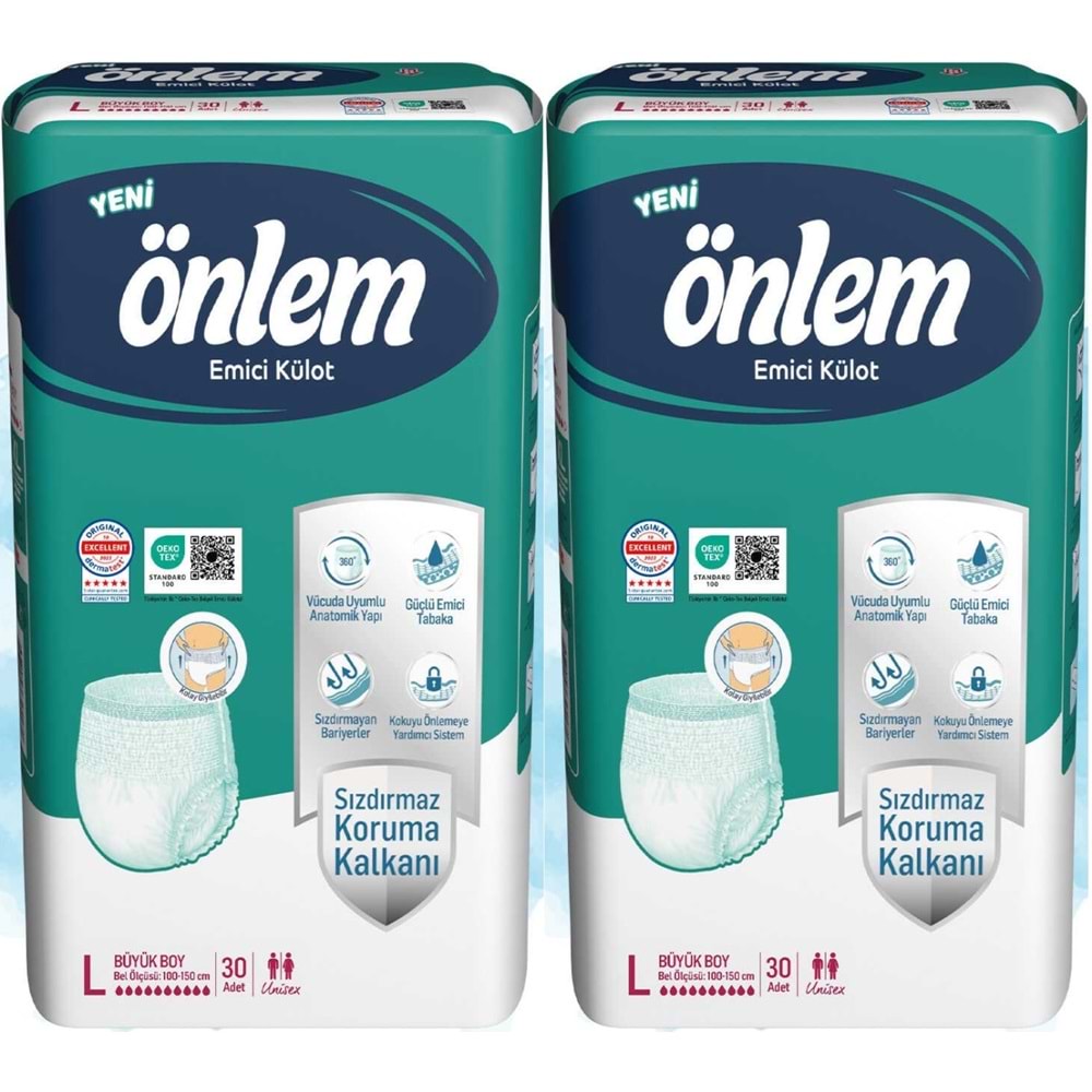 Önlem Emici Külot Yetişkin Bezi L - Large - Büyük 60 Adet (2PK*20)