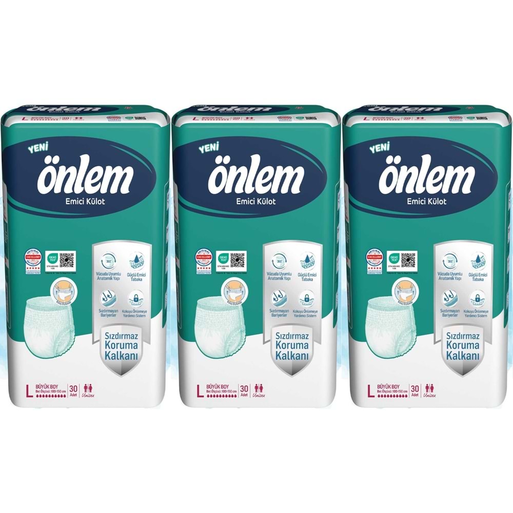 Önlem Emici Külot Yetişkin Bezi L - Large - Büyük 90 Adet (3PK*20)