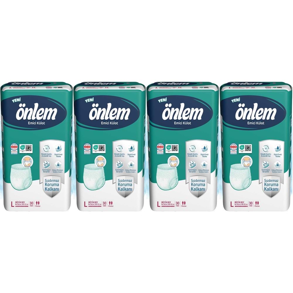 Önlem Emici Külot Yetişkin Bezi L - Large - Büyük 120 Adet (4PK*20)