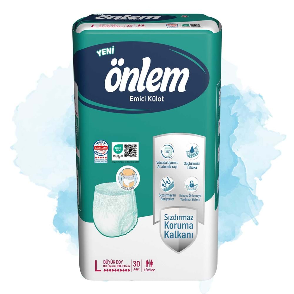 Önlem Emici Külot Yetişkin Bezi L - Large - Büyük 180 Adet (6PK*20)