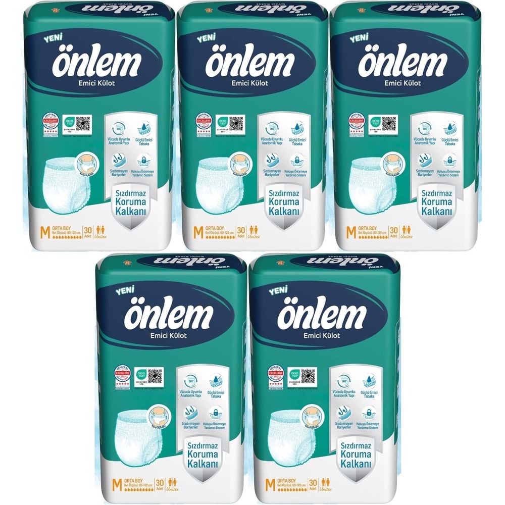 Önlem Emici Külot Yetişkin Bezi M - Medium - Orta 150 Adet (5PK*30)