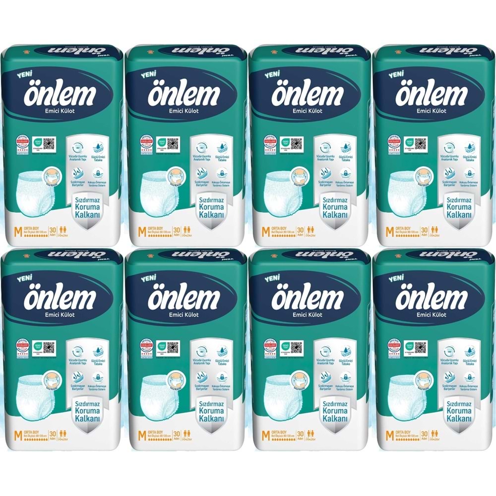 Önlem Emici Külot Yetişkin Bezi M - Medium - Orta 240 Adet (8PK*30)