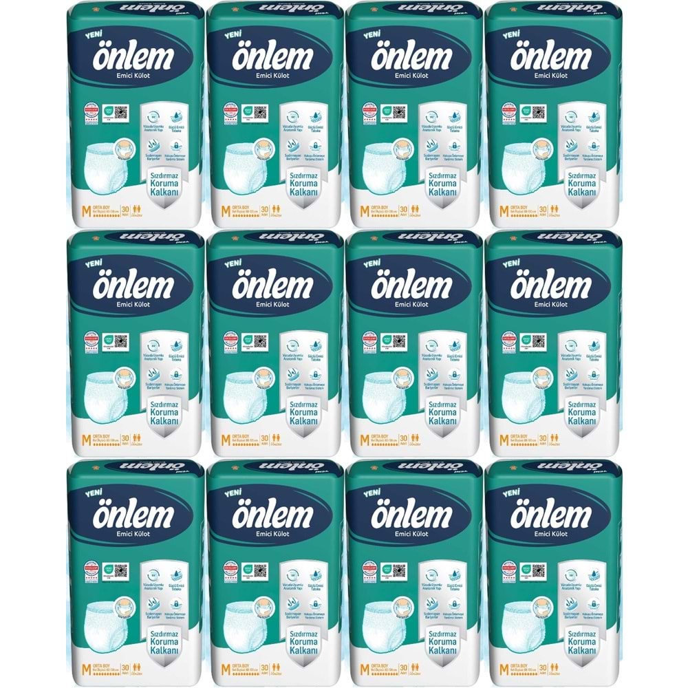 Önlem Emici Külot Yetişkin Bezi M - Medium - Orta 360 Adet (12PK*30)