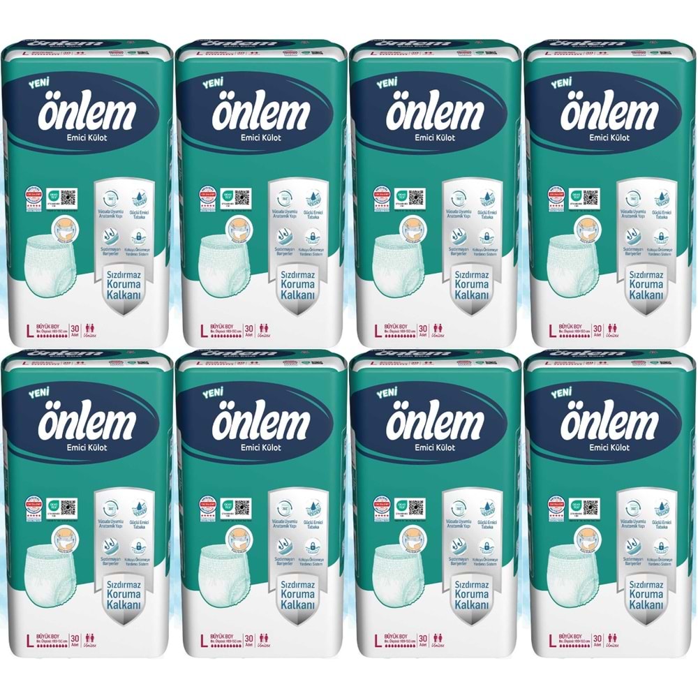 Önlem Emici Külot Yetişkin Bezi L - Large - Büyük 240 Adet (8PK*30)