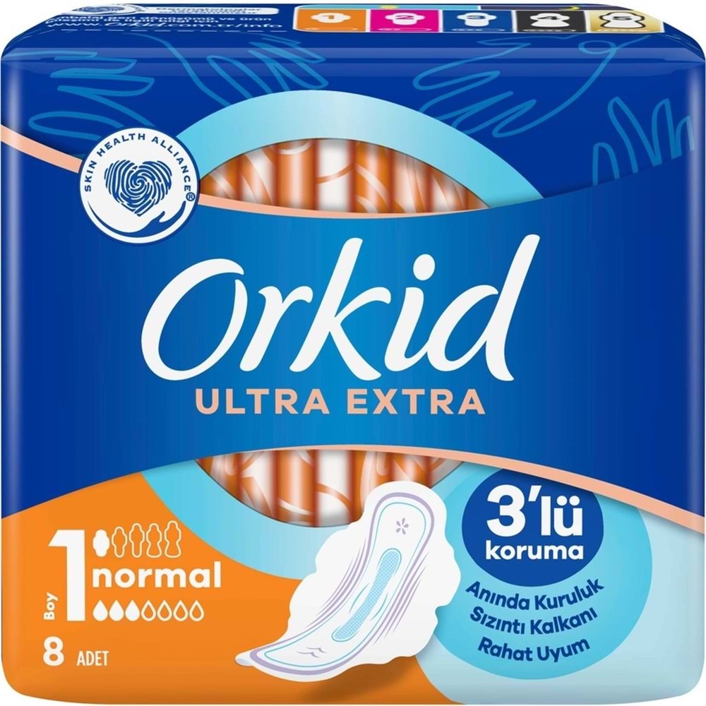 Orkid Hijyenik Ped Ultra Extra Normal 48 Adet Standart Pk (6PK*8)