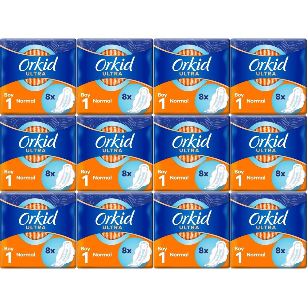 Orkid Hijyenik Ped Ultra Extra Normal 96 Adet Standart Pk (12PK*8)