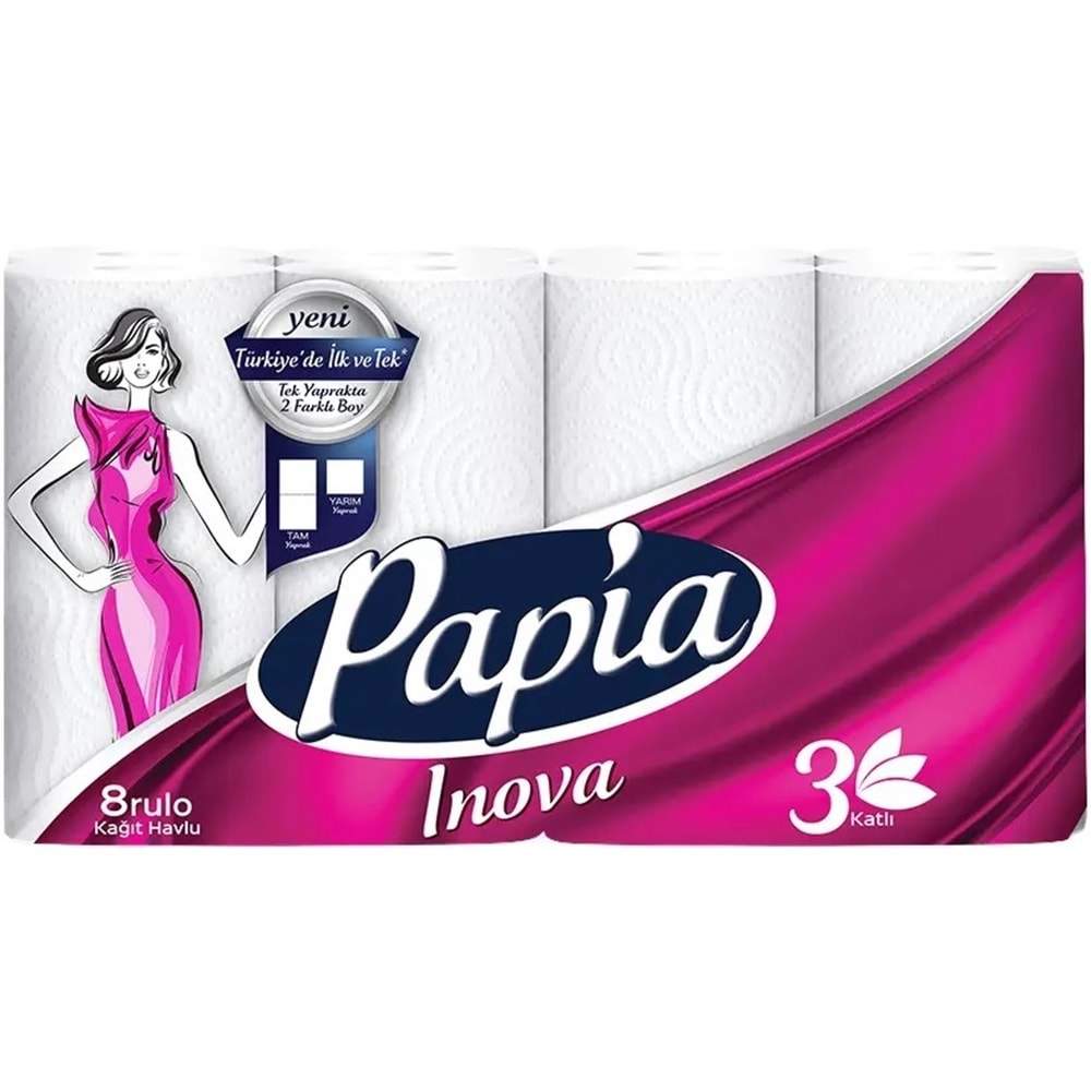 Papia kağıt Havlu (3 Katlı) 32 Li Set Inova (4PK*8)