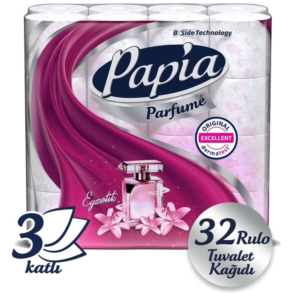 Papia Tuvalet Kağıdı (3 Katlı) 32 Li Pk Egzotik Parfümlü + 12 Li Paket Kağıt Havlu Klasik (3 Katlı)