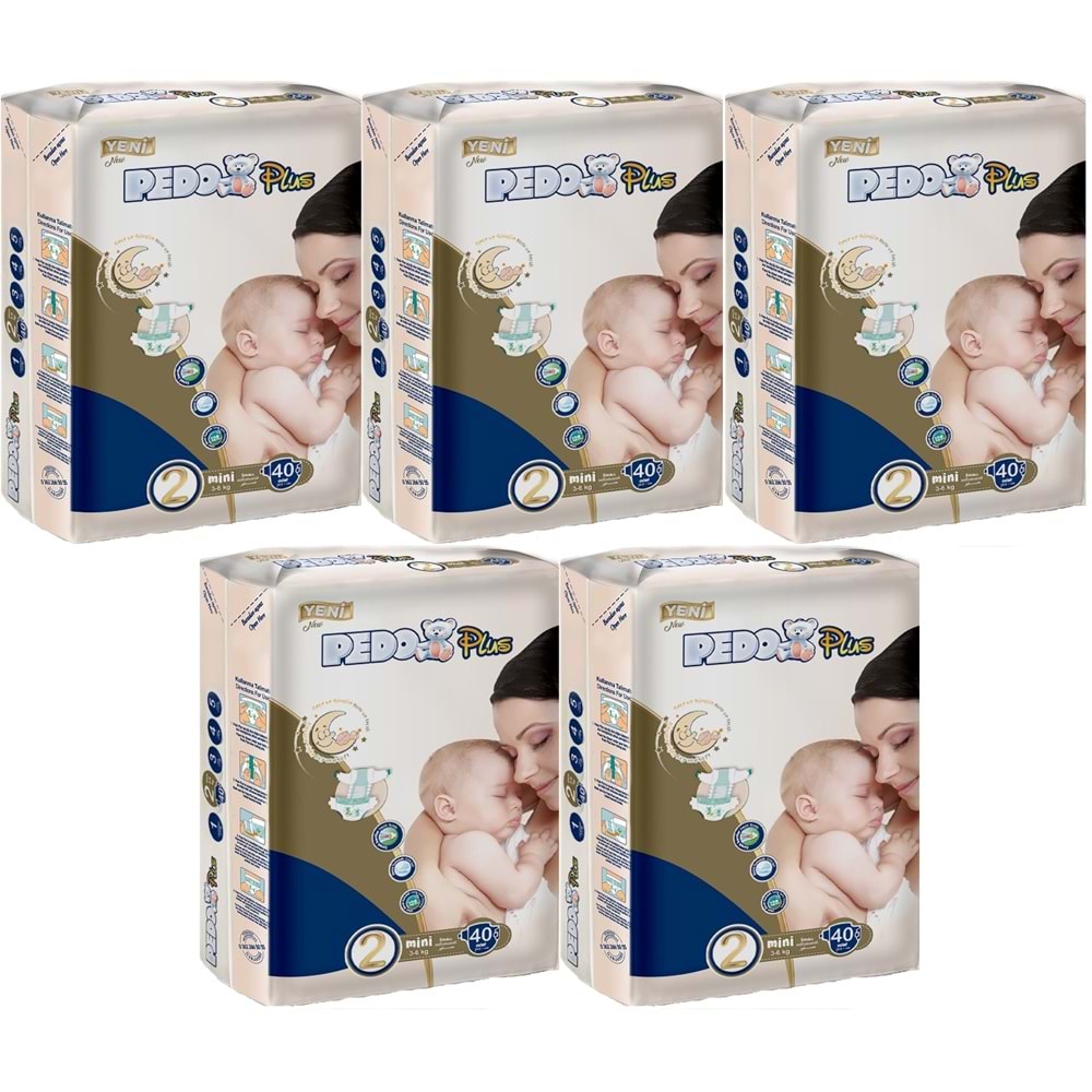 Pedo Plus Bebek Bezi 2 Beden 3-6 KG Mini 200 Adet Jumbo MeGa Pk