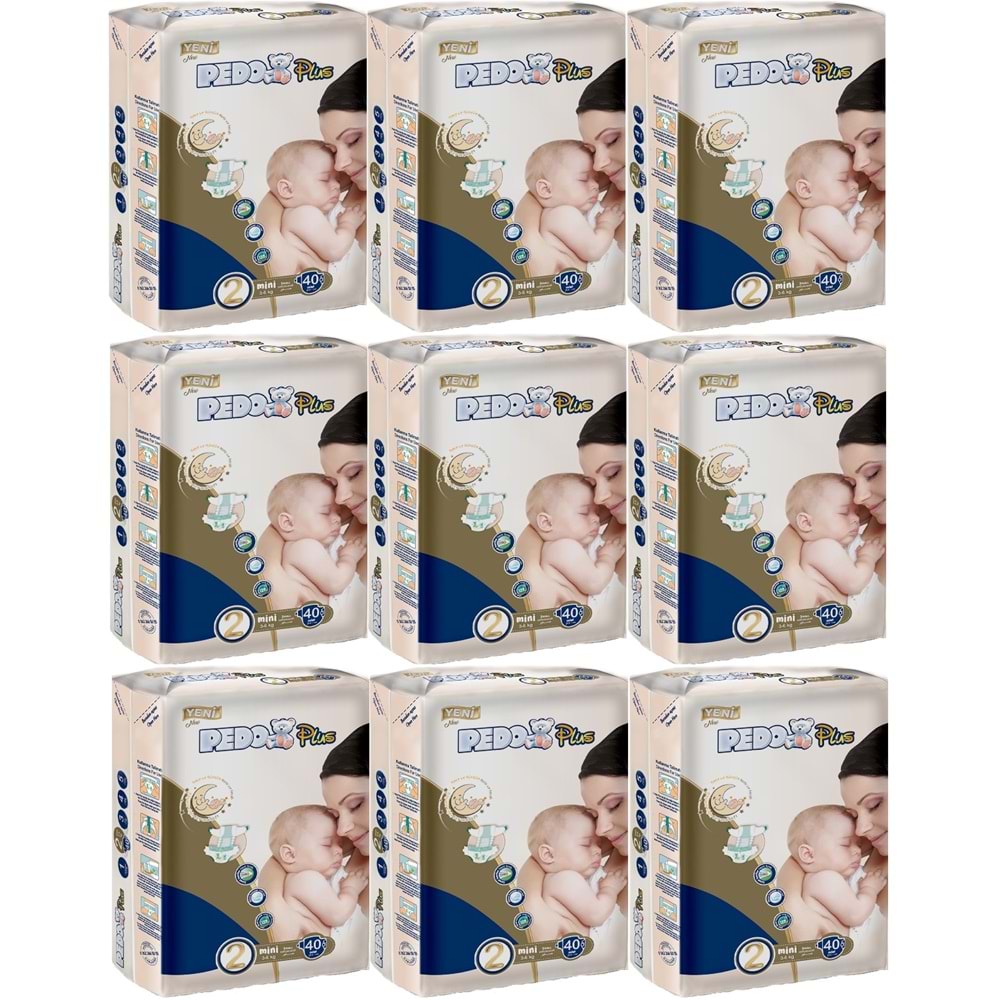 Pedo Plus Bebek Bezi Beden:2 (3-6KG) Mini 360 Adet Jumbo Ekstra Pk