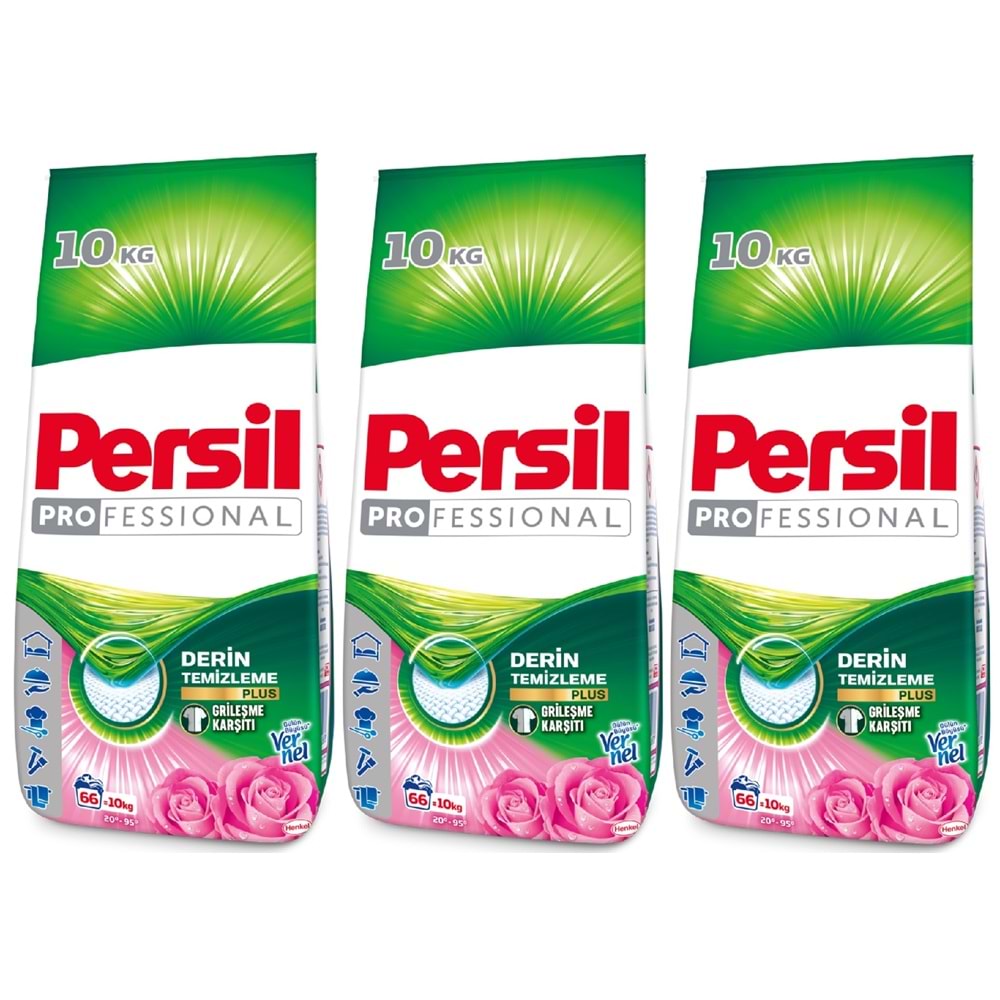 Persil Matik Toz Çamaşır Deterjanı 30KG Gülün Büyüsü (3PK*10KG) (198 Yıkama)