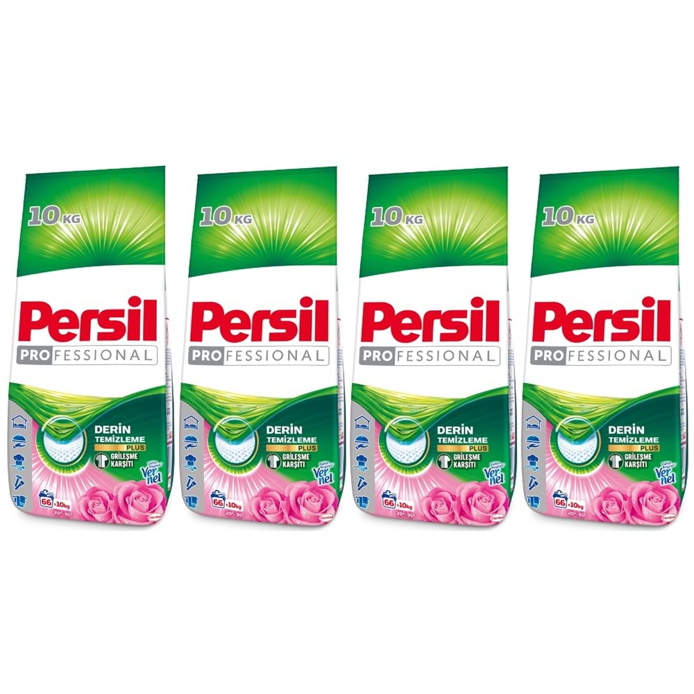 Persil Matik Toz Çamaşır Deterjanı 40KG Gülün Büyüsü (4PK*10KG) (264 Yıkama)