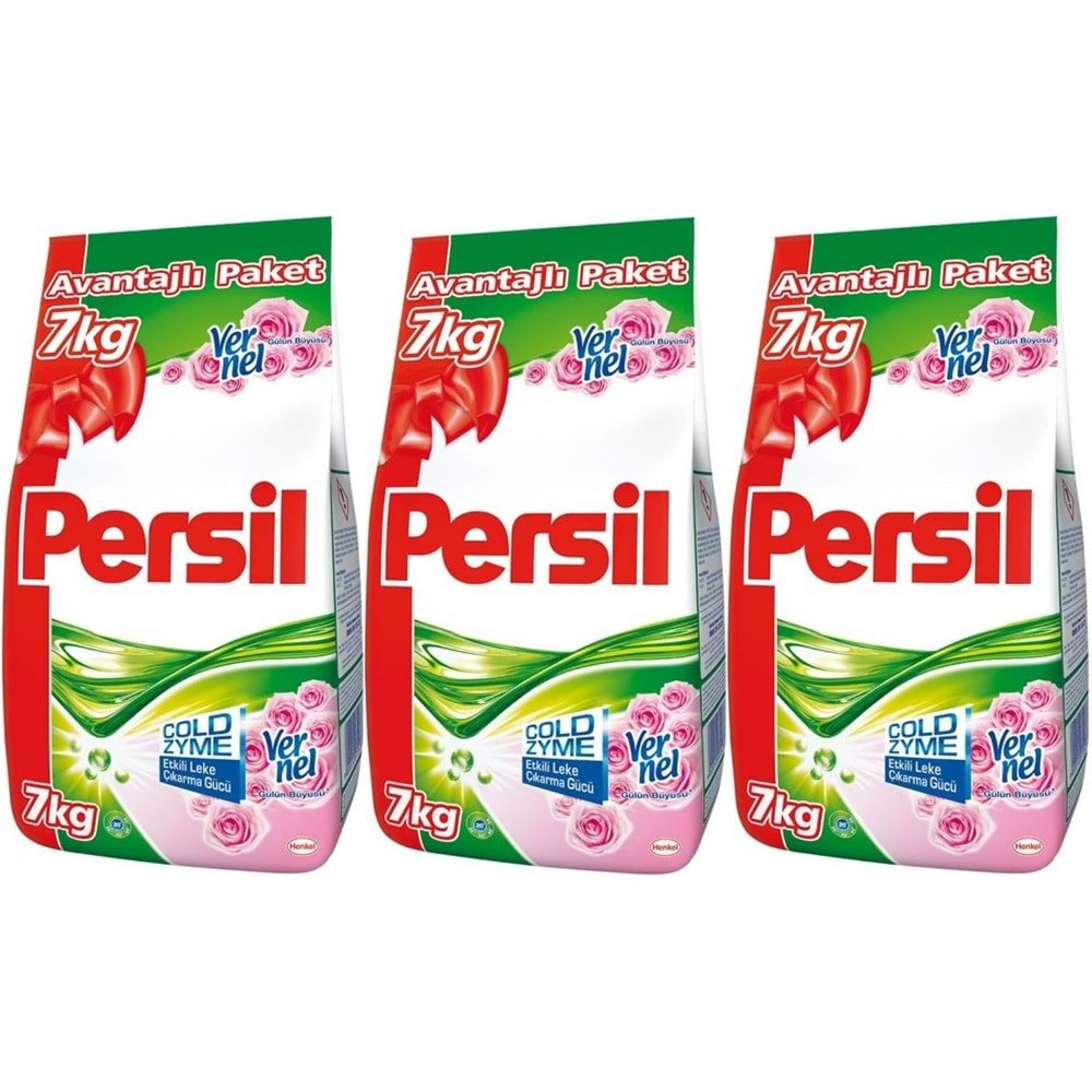 Persil Matik Toz Çamaşır Deterjanı 21 KG Gülün Büyüsü (138 Yıkama) (3PK*7KG)