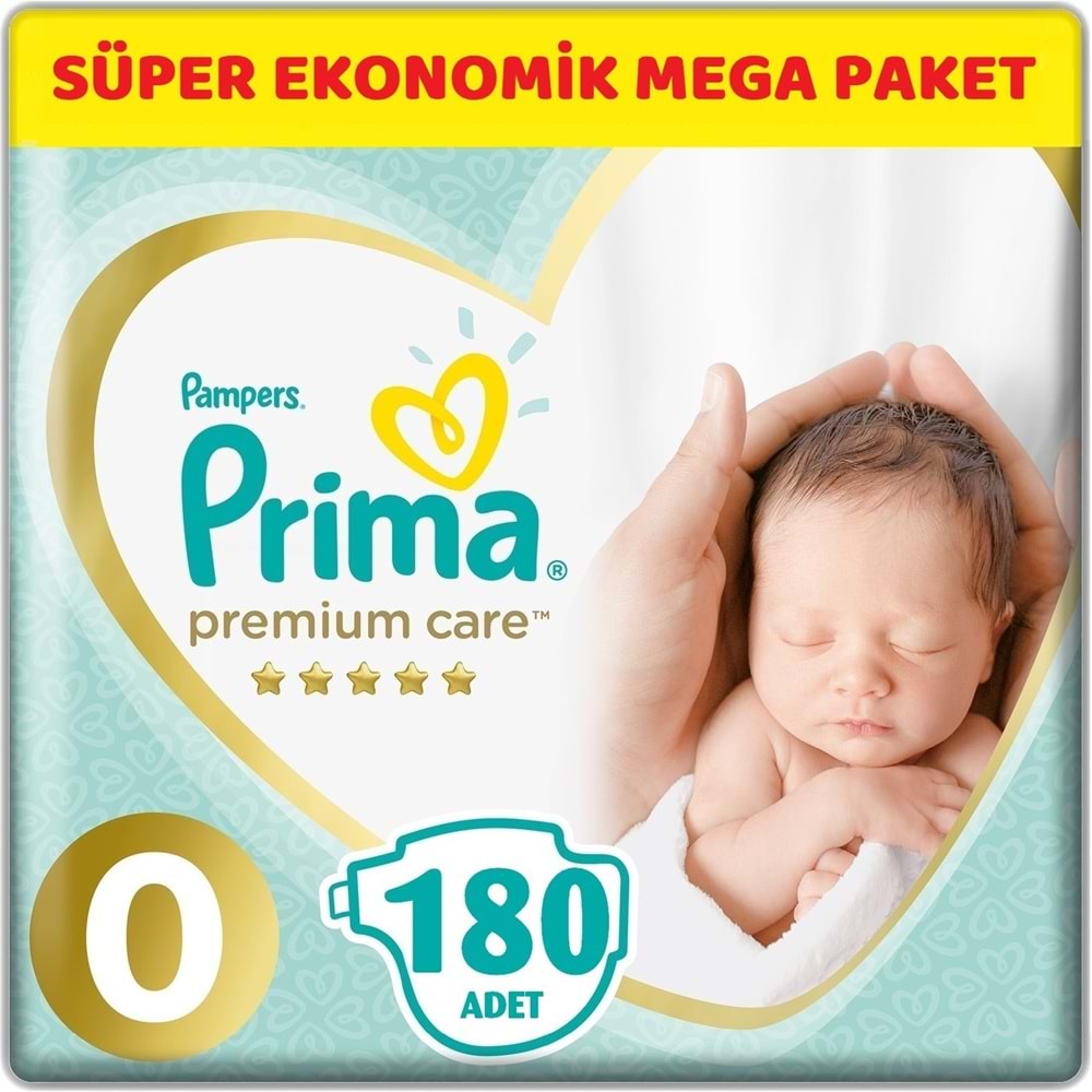 Prima Premium Care Bebek Bezi 0 Beden 1.5-2.5 KG Prematüre 180 Adet Süpe Ekonomik MeGa Pk