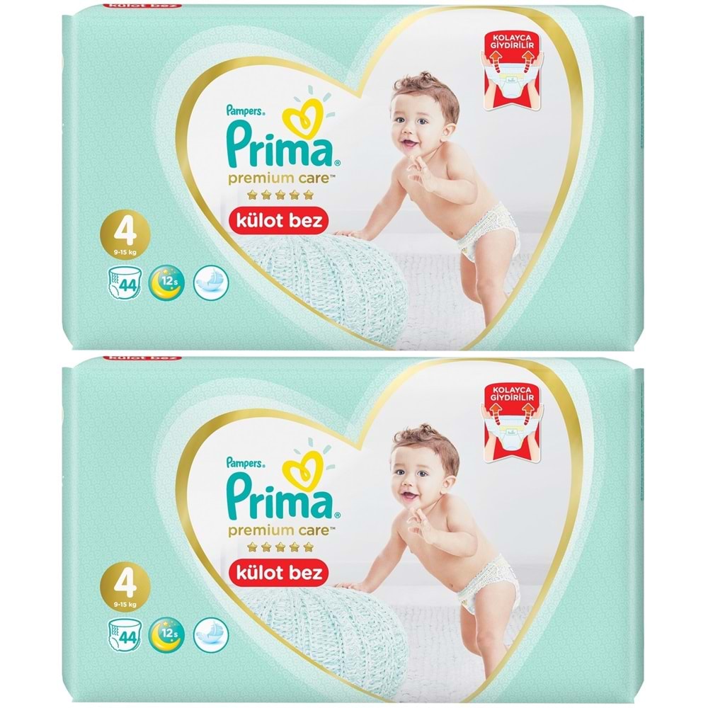 Prima Premium Care Külot Bebek Bezi 4 Beden 9-15 KG 88 Adet Süper Ekonomik Pk